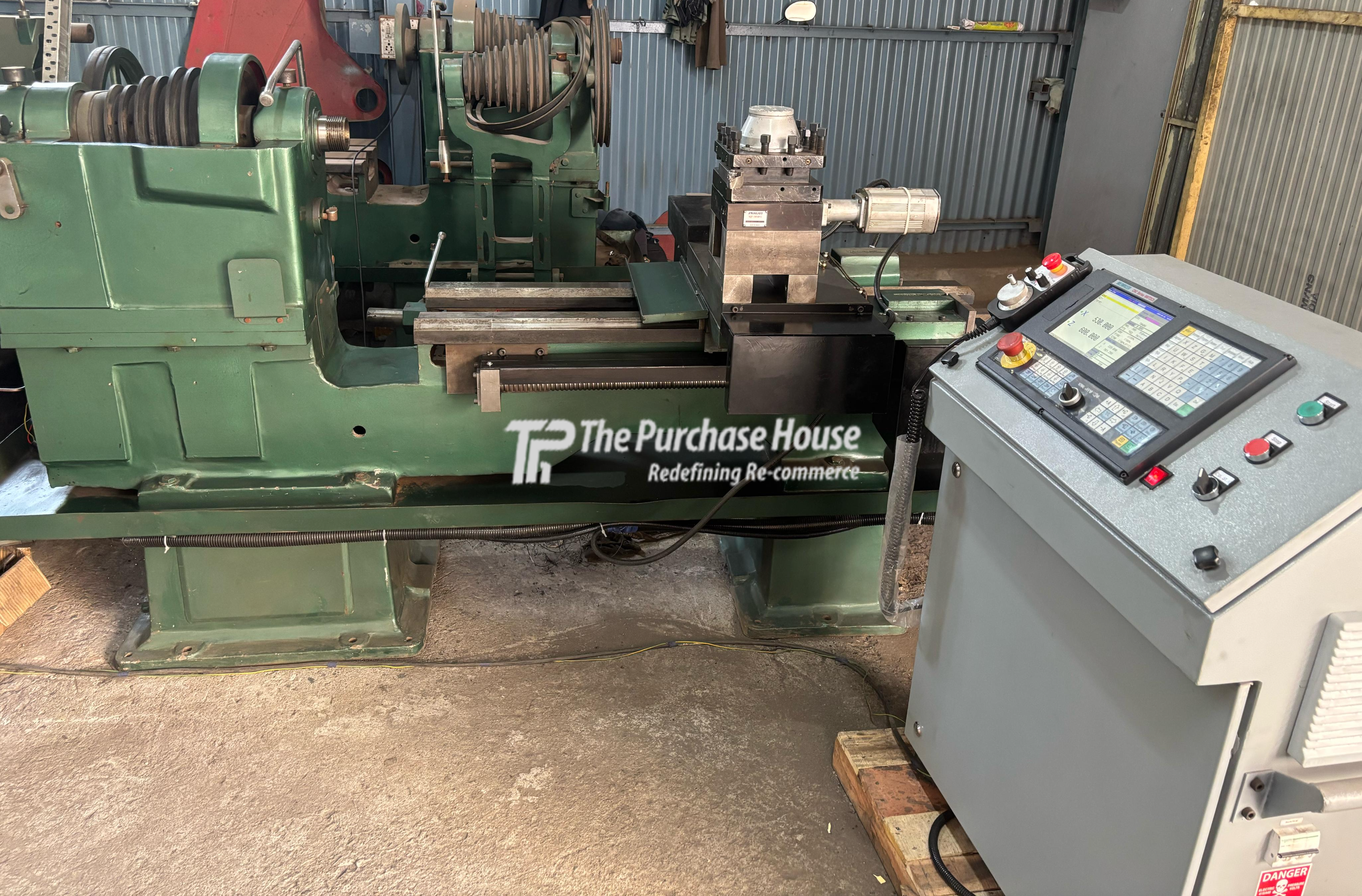 CNC RETROFITTED LATHE MACHINE