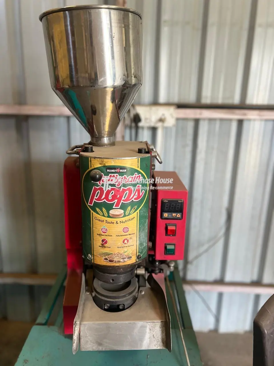 Multigrain popping and roasting machine setup