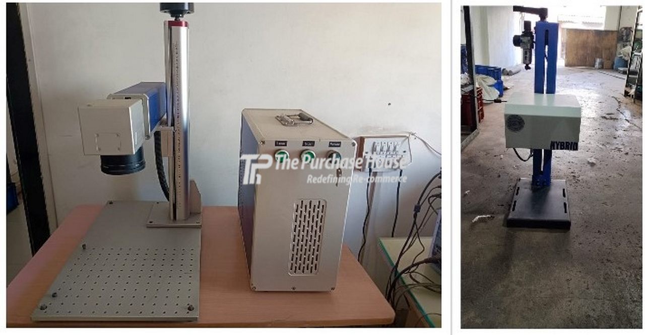 LASER MARKING MACHINE AND PNEUMATIC DOT PIN MARKING MACHINE SETUP