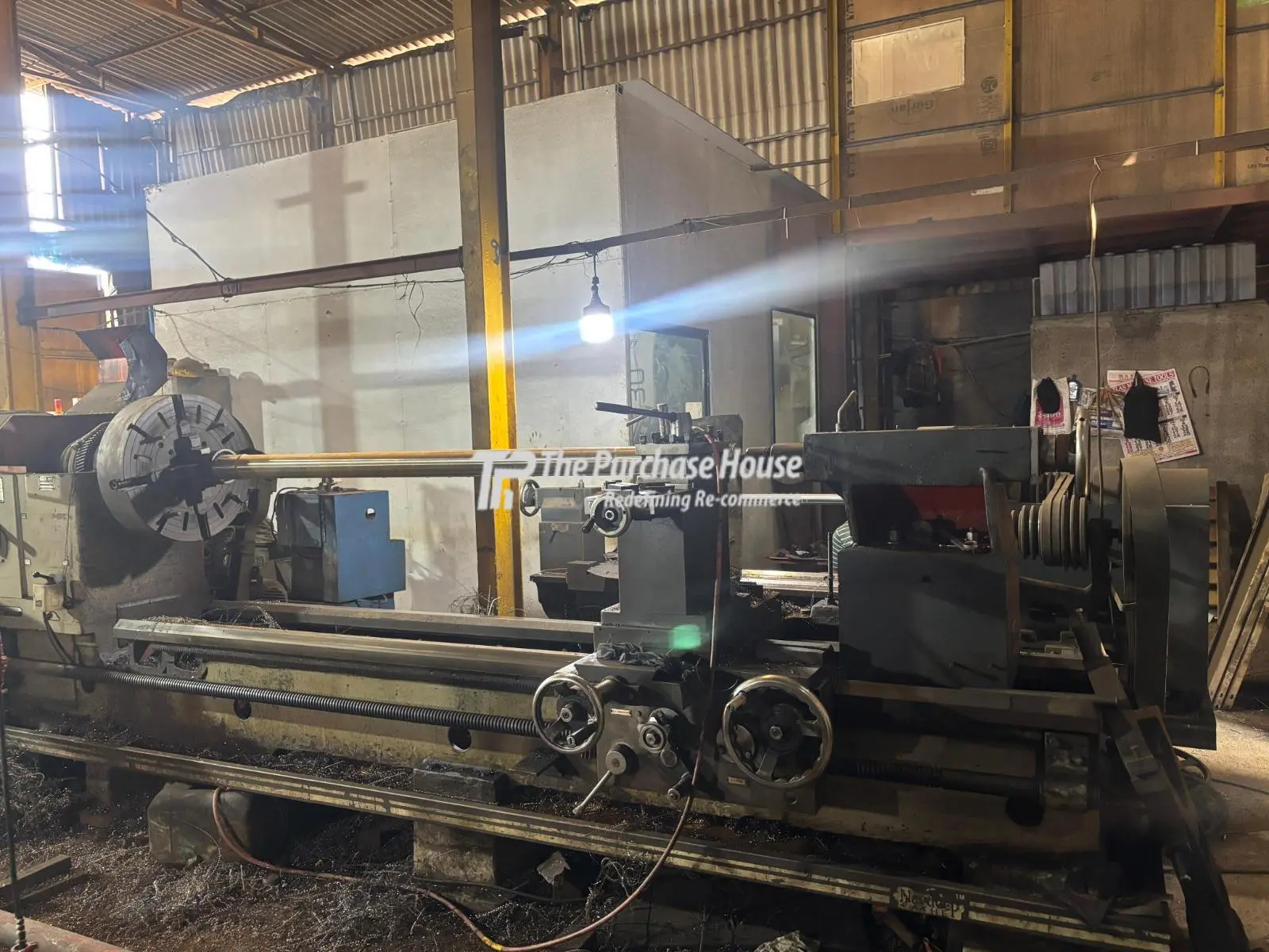 Navdeep Lathe Machine with Chuck Size 508Mm and Spindle Bore 127Mm for Sale