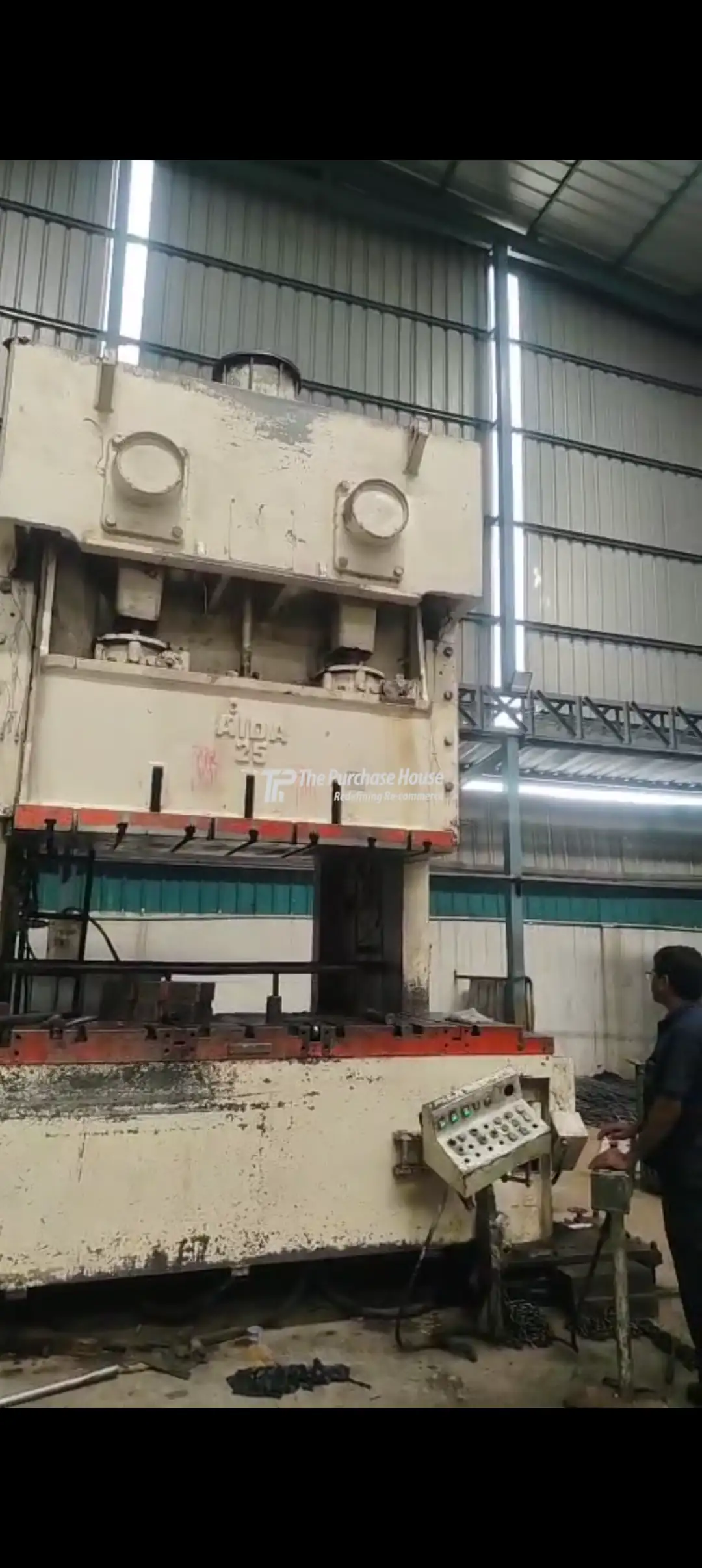 Pneumatic press machine for metal punching and forming