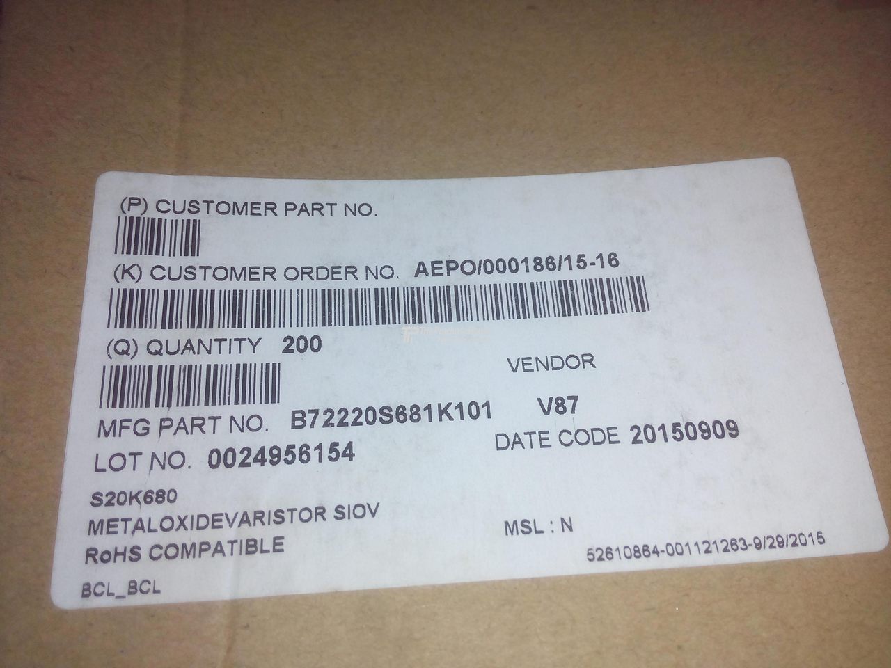 VDR (VARISTOR)