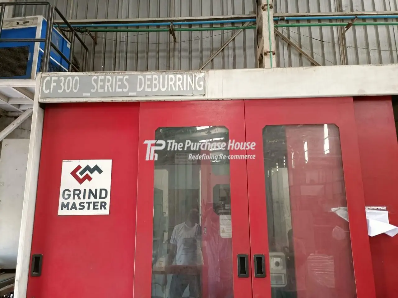 CONVEYORISED 3 HEAD FLAT PARTS DEBURRING MACHINE