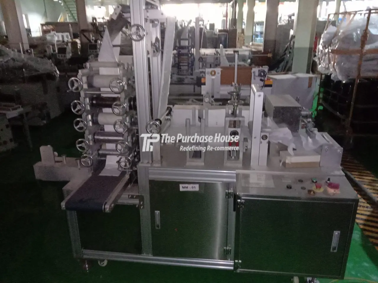 Mask making machine plant for disposable face mask production