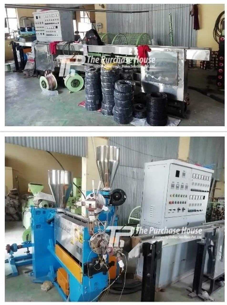 CABLE MANUFACTURING SETUP (DUAL CABLE EXTRUDER LINE FOR PVC HOUSE WIRES)