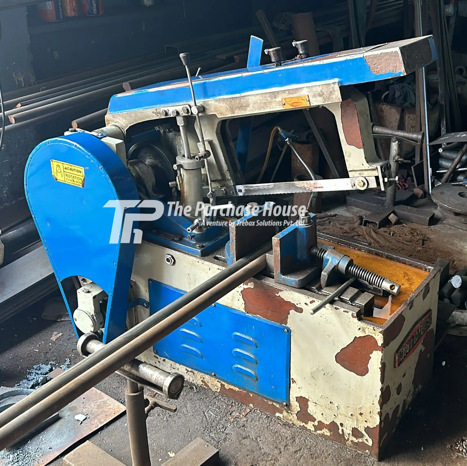 Power Hacksaw Machine for metal bar cutting