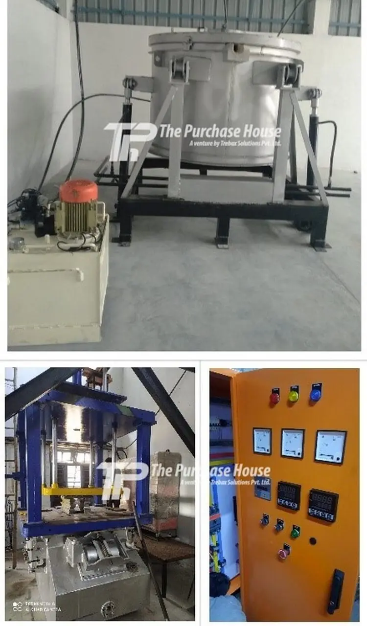 Aluminum alloy low pressure die casting LPDC setup
