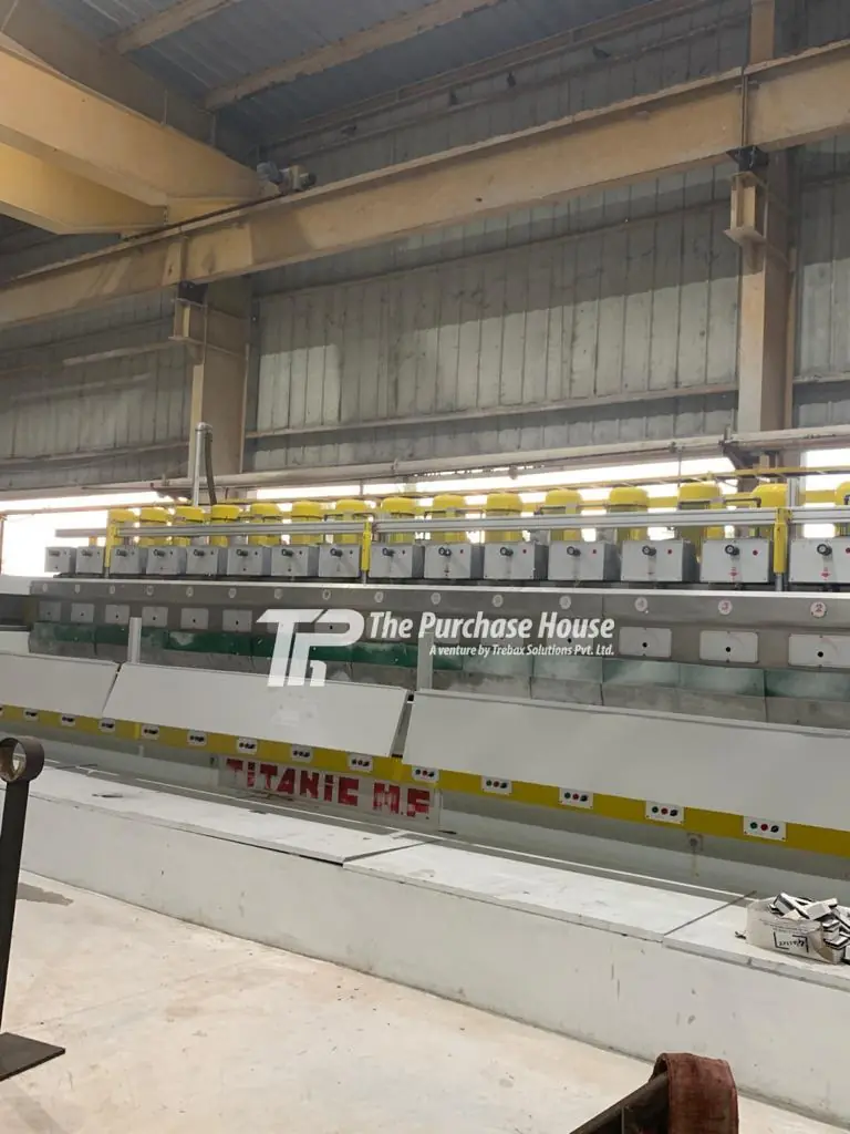 Automatic granite and marble slab polishing line system