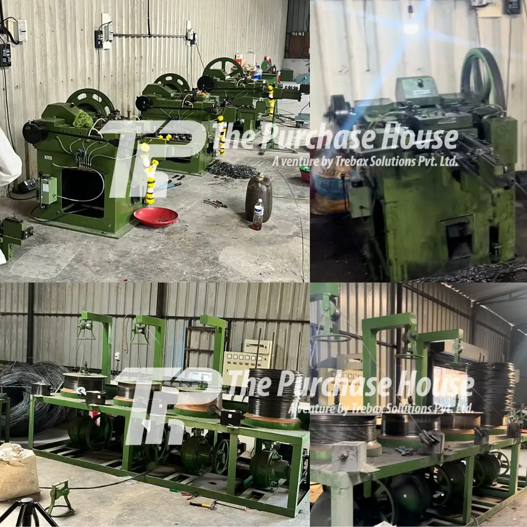 Automatic nail cutting and wire drawing plant for nails