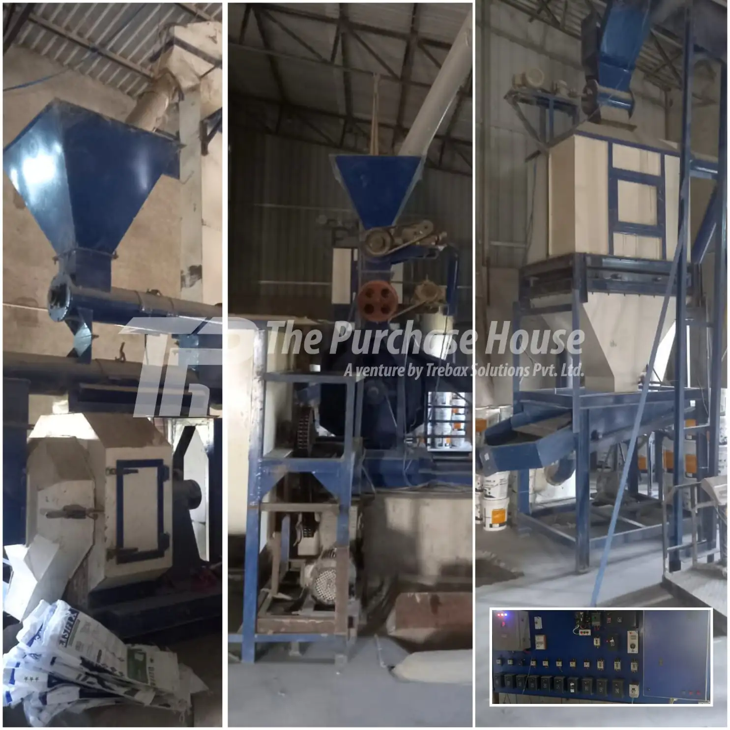 Pellet mill and packaging line for cattle feed