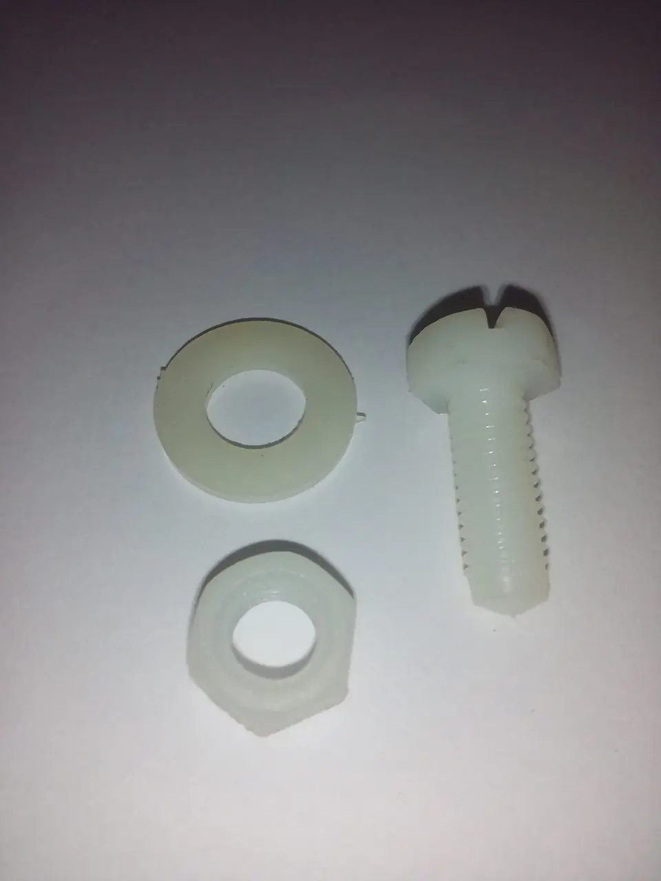 NYLON SCREW, NUT AND WASHERS