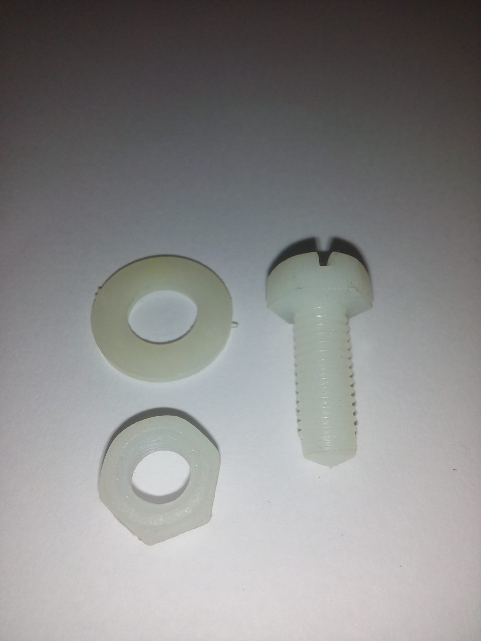 NYLON SCREW, NUT AND WASHERS