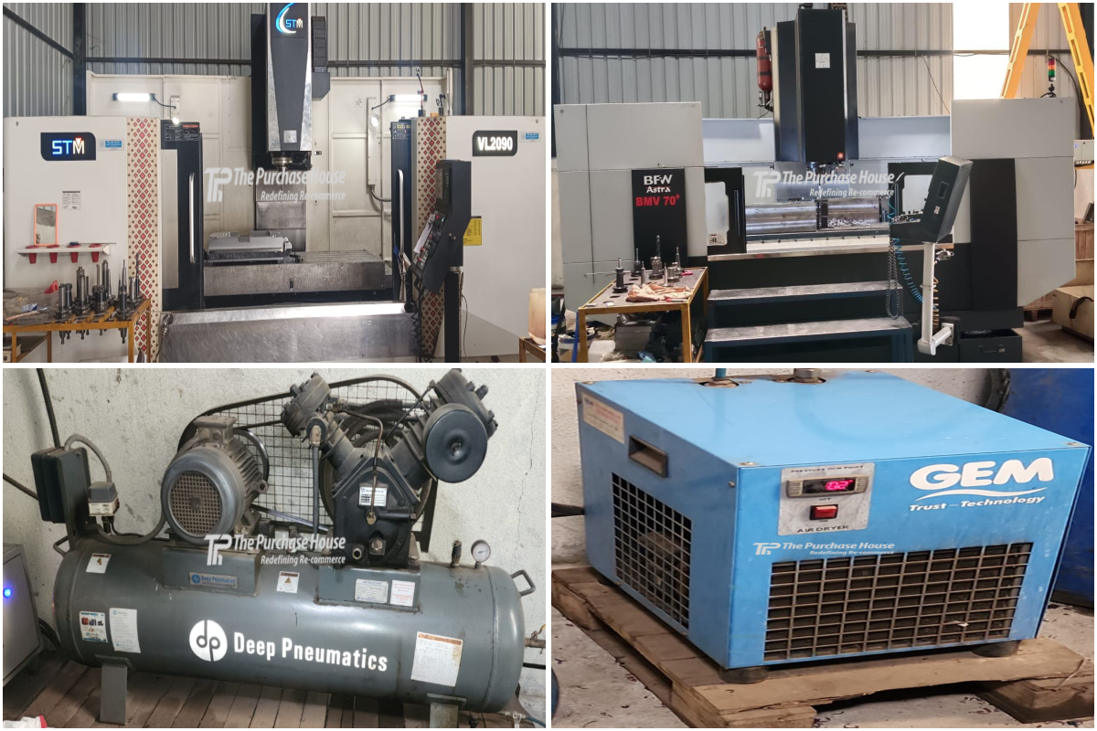 VMC MACHINING SETUP WITH AUXILIARY SUPPORT SYSTEMS